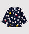 Babies' Quilted Cardigan SMOKING blue/MULTICO white